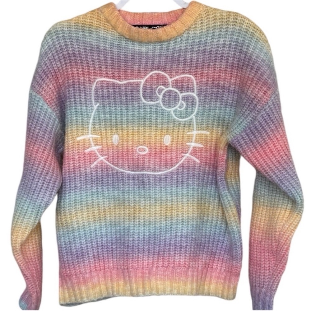 Hello Kitty & Friends Forever 21 Pastel Rainbow Pull Over Sweater Size S